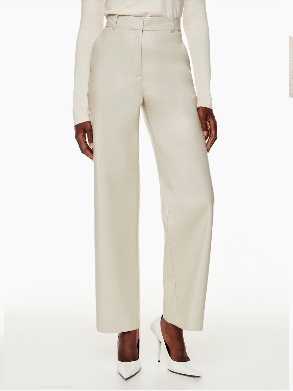 Aritzia Babaton Agency Pants in Matte Pearl Size 10
